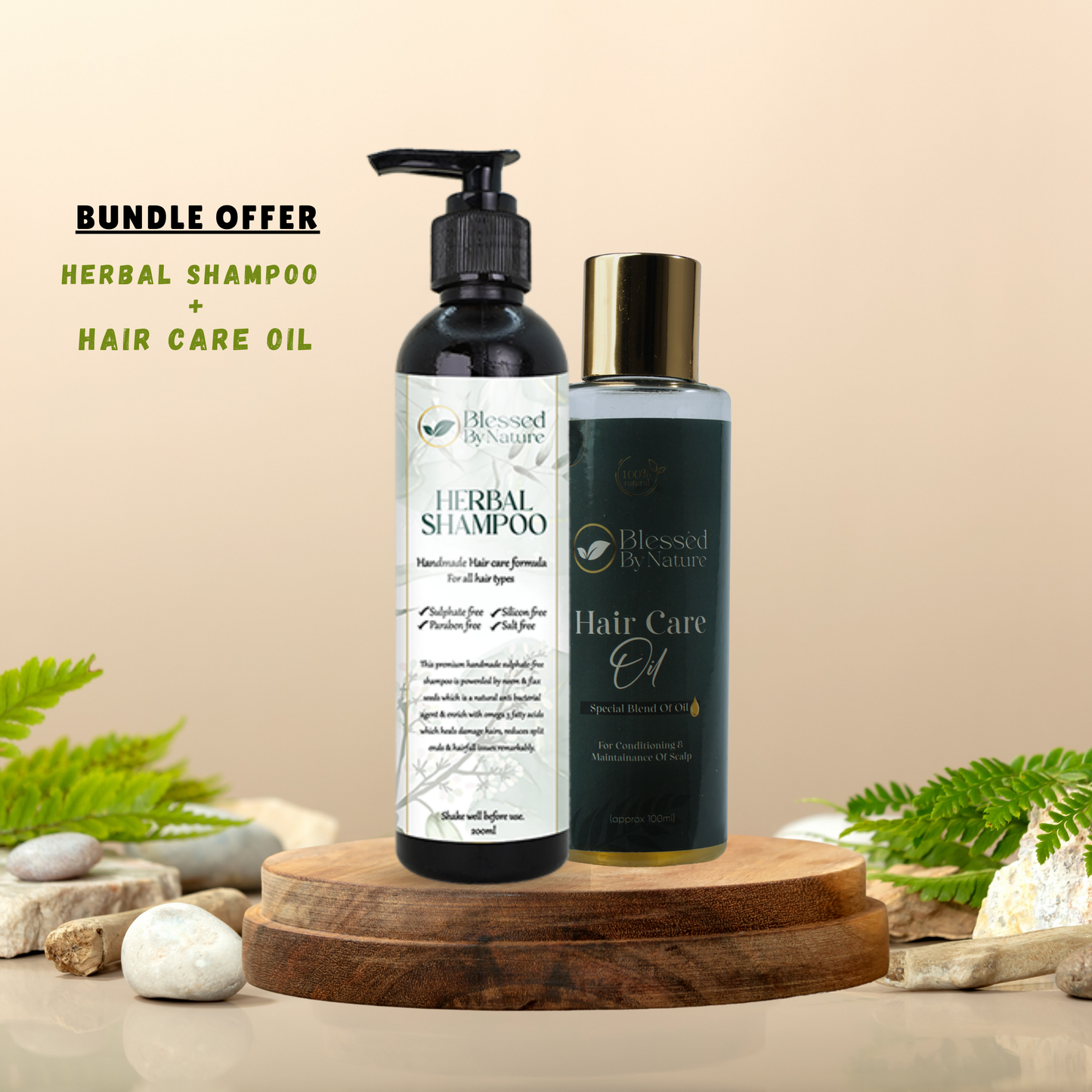 HERBAL SHAMPOO + HAIR CARE OIL