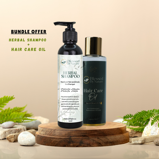 HERBAL SHAMPOO + HAIR CARE OIL