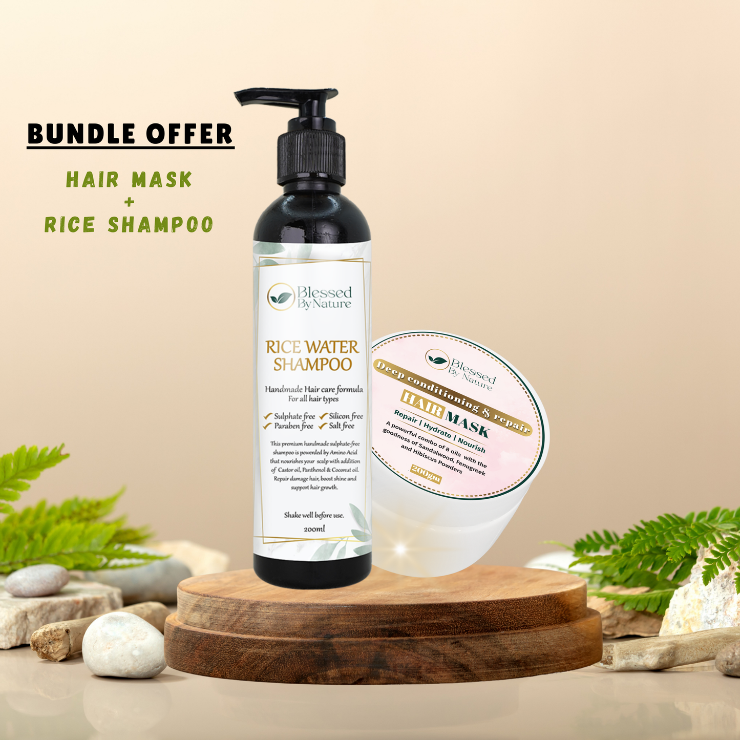 Rice water Shampoo + Hair Mask