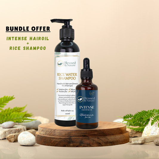 Rice water Shampoo + Intense repair Hair oil