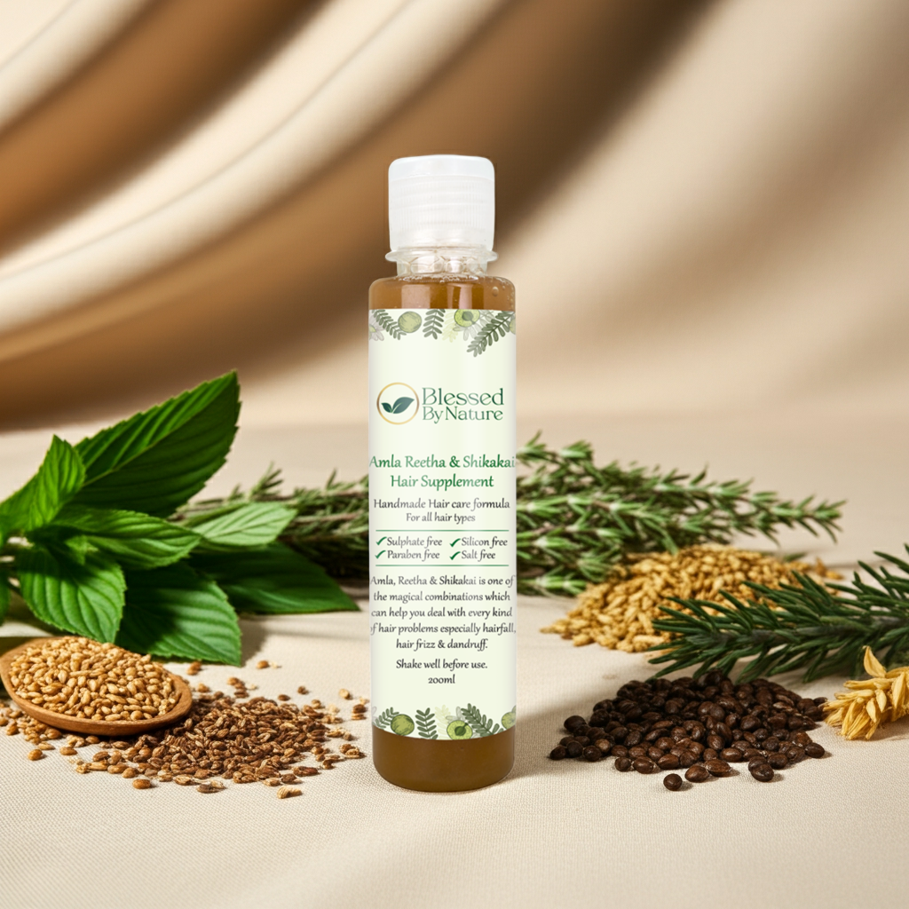 Natural Amla Reetha Shikakai Supplement for Hair Nourishment