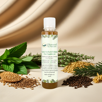 Natural Amla Reetha Shikakai Supplement for Hair Nourishment